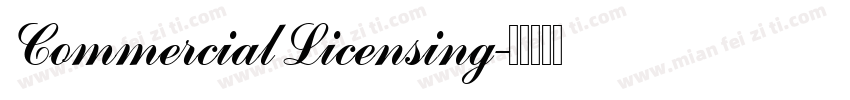 Commercial Licensing字体转换